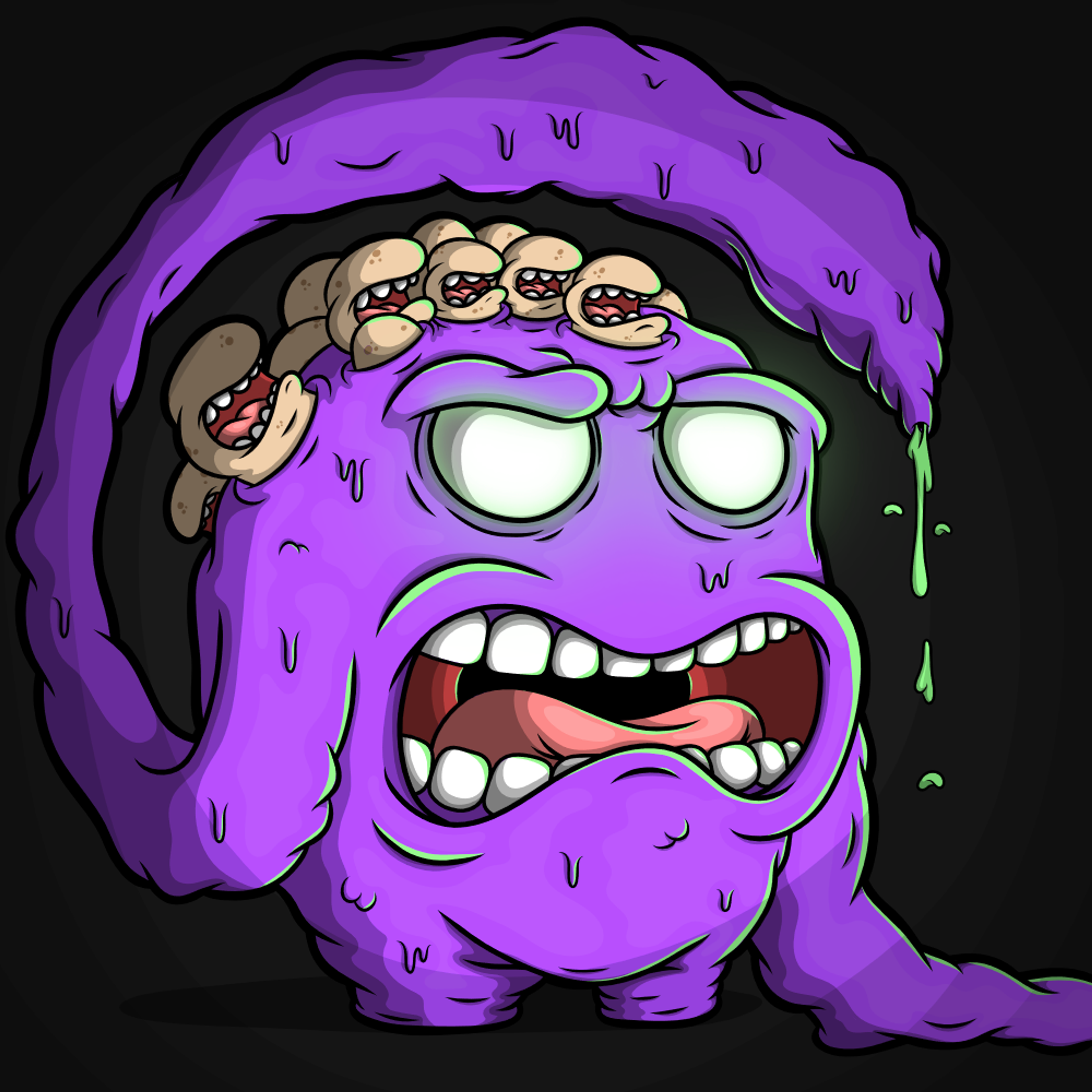 Norbert one-of-one artwork: Norbert/2 Legendarys/Brain Worm King.png.