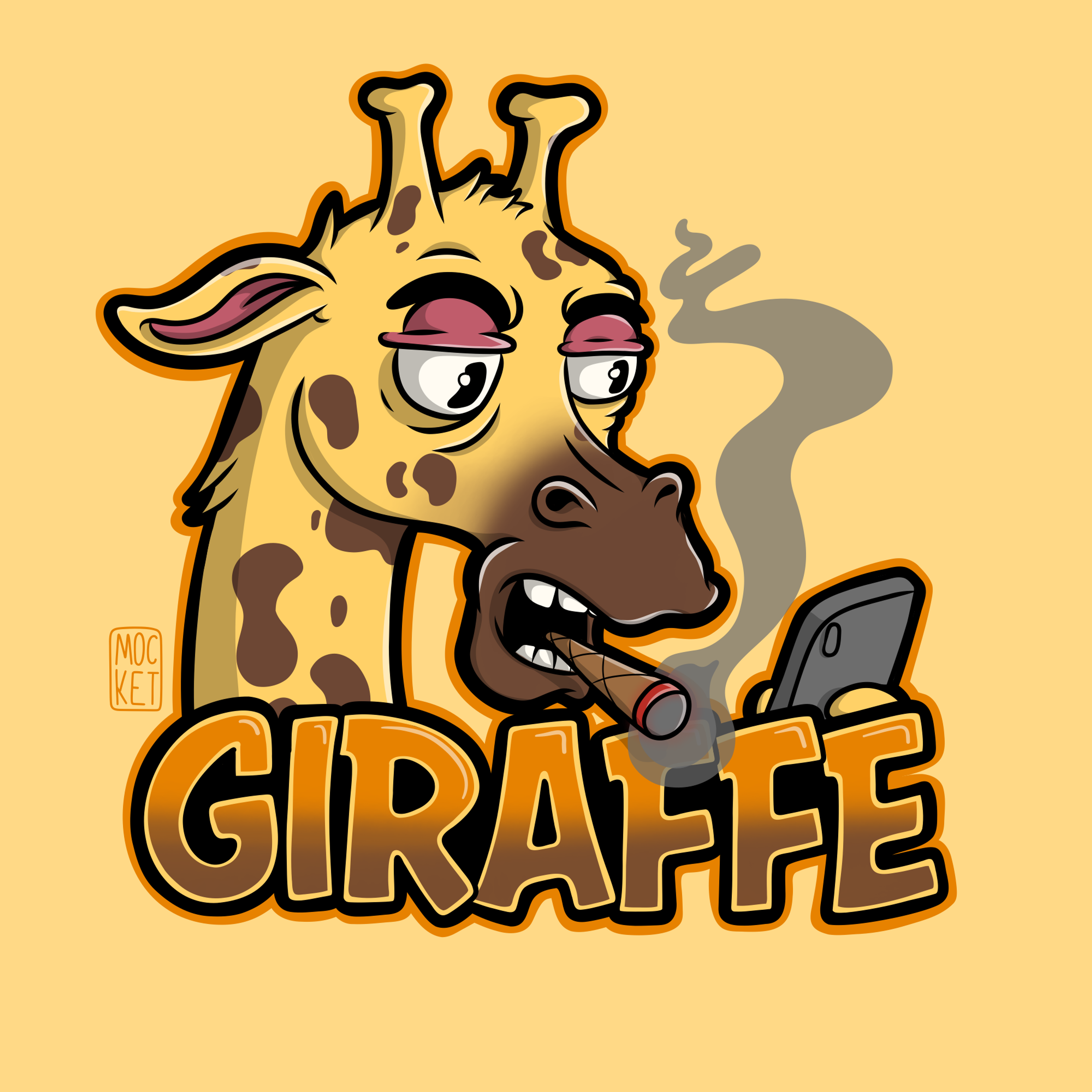 Giraffe character illustration.