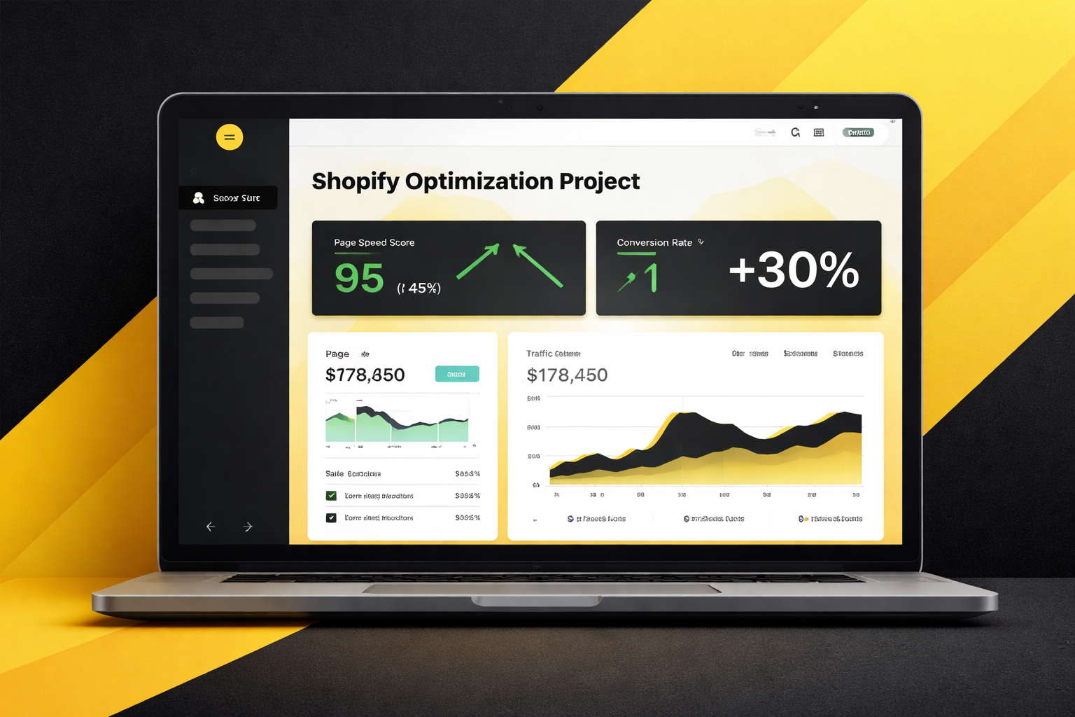 Shopify Website Optimization & Conversion Growth Case Study desktop view