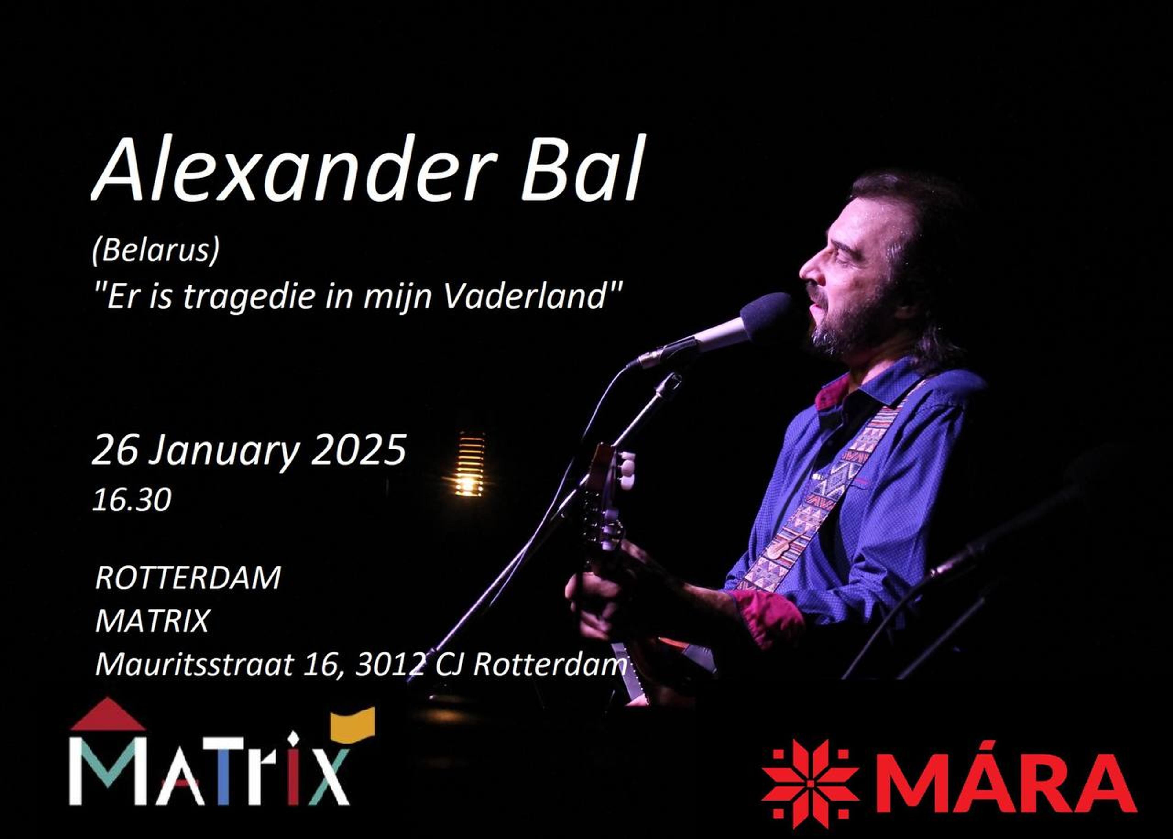 Concert van Alexander Bal in Rotterdam.