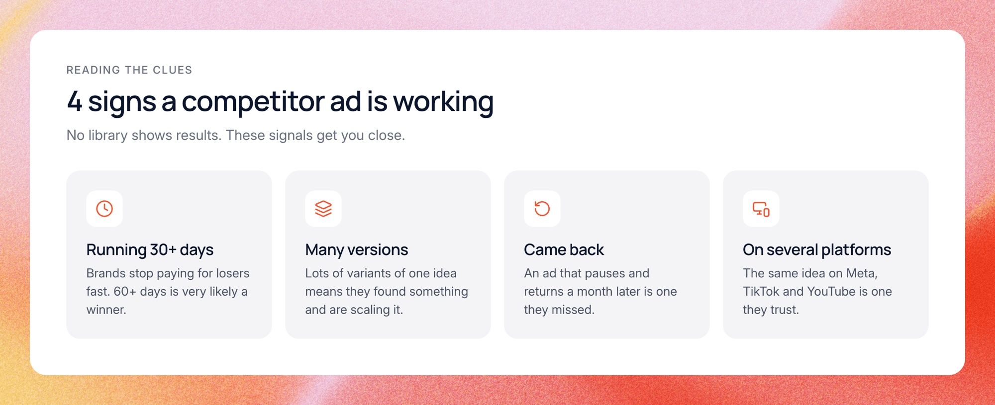 Four signs a competitor ad is working