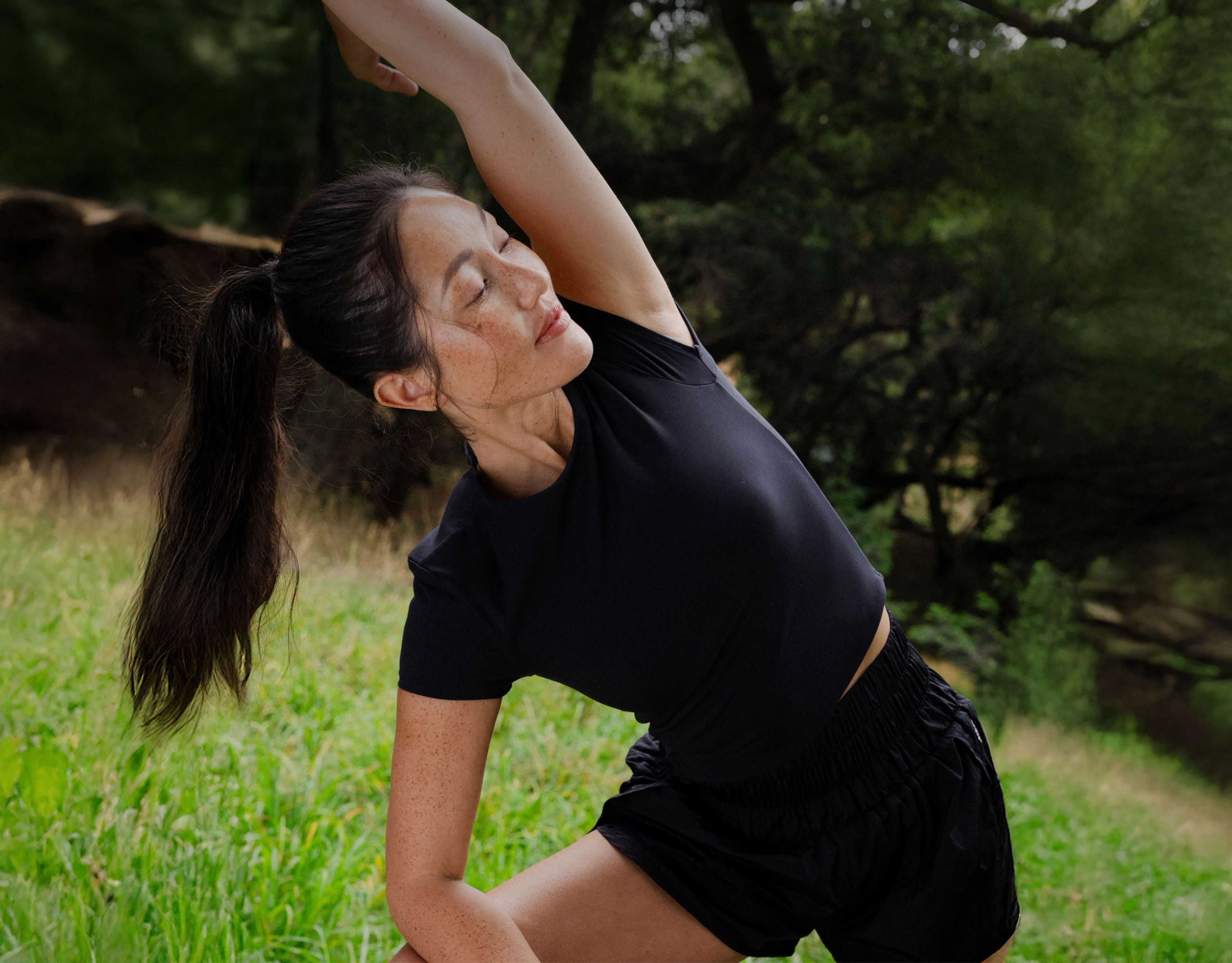 Woman stretching