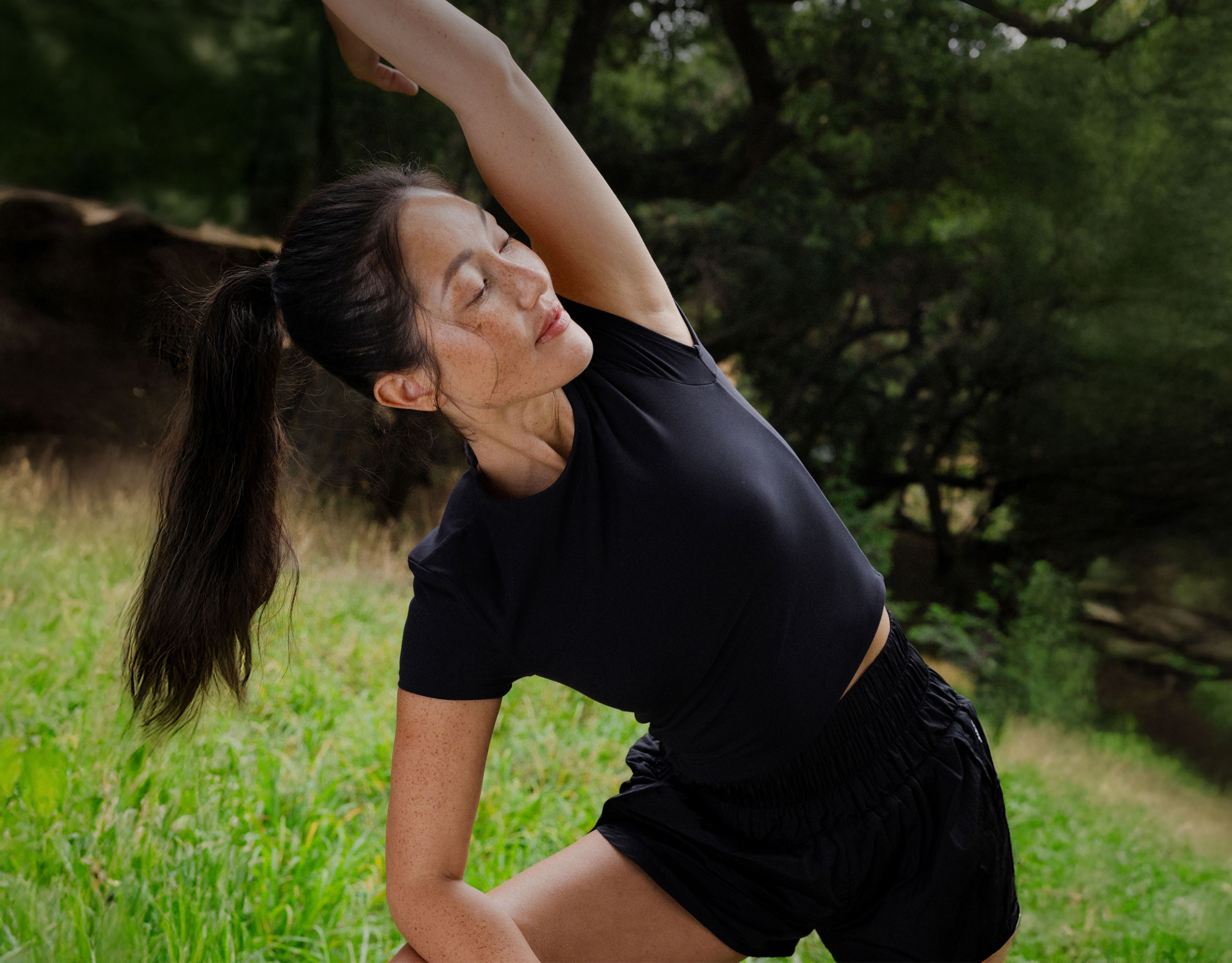 Woman stretching
