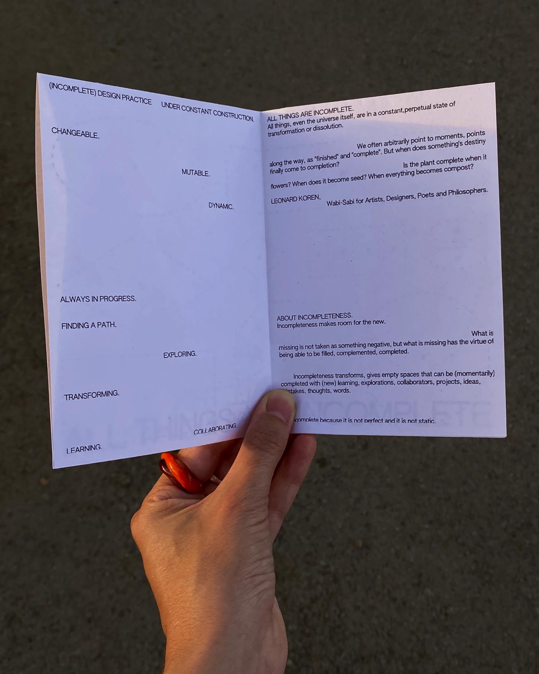 All Things Are Incomplete