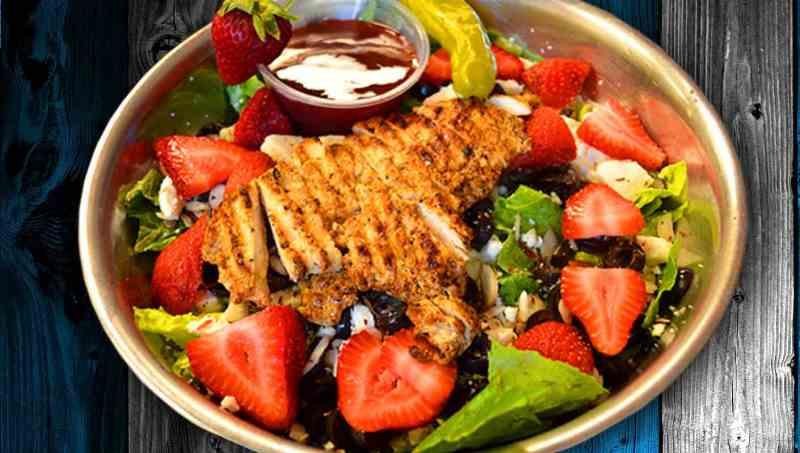 Grilled Chicken & Fresh Strawberry Salad
