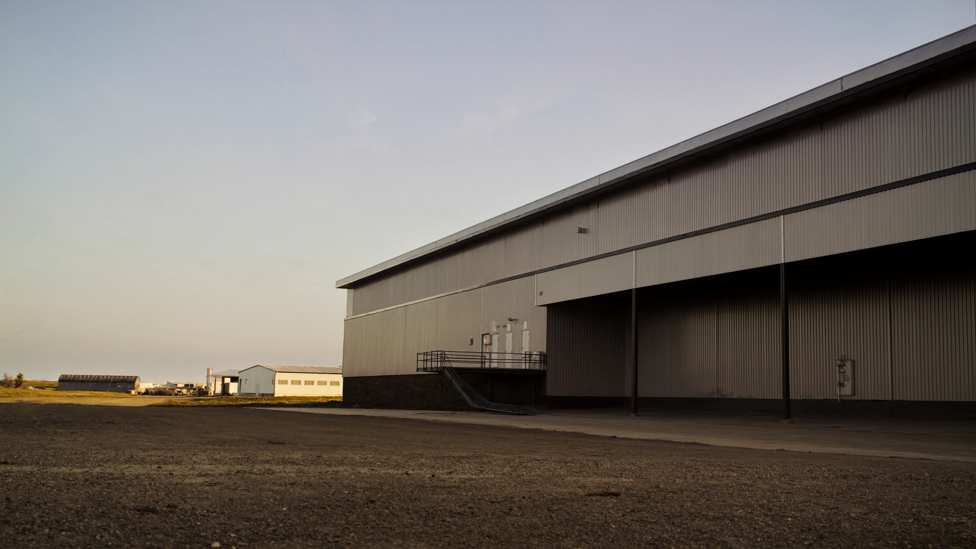 The exterior of the Koenders manufacturing facility on the Saskatchewan prairie