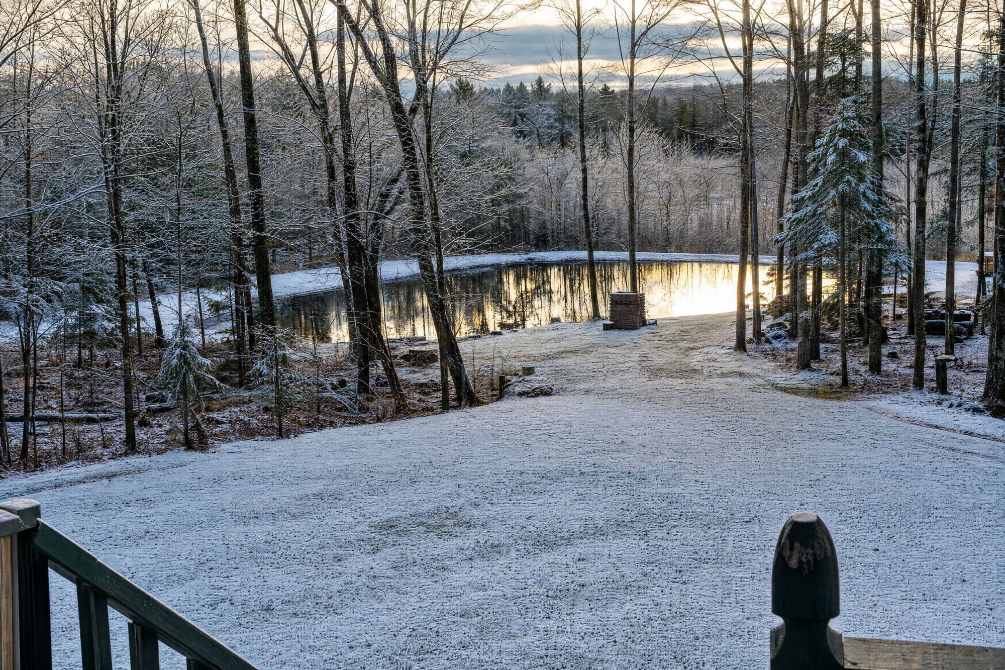 A clear, healthy pond in Petersburg, New York