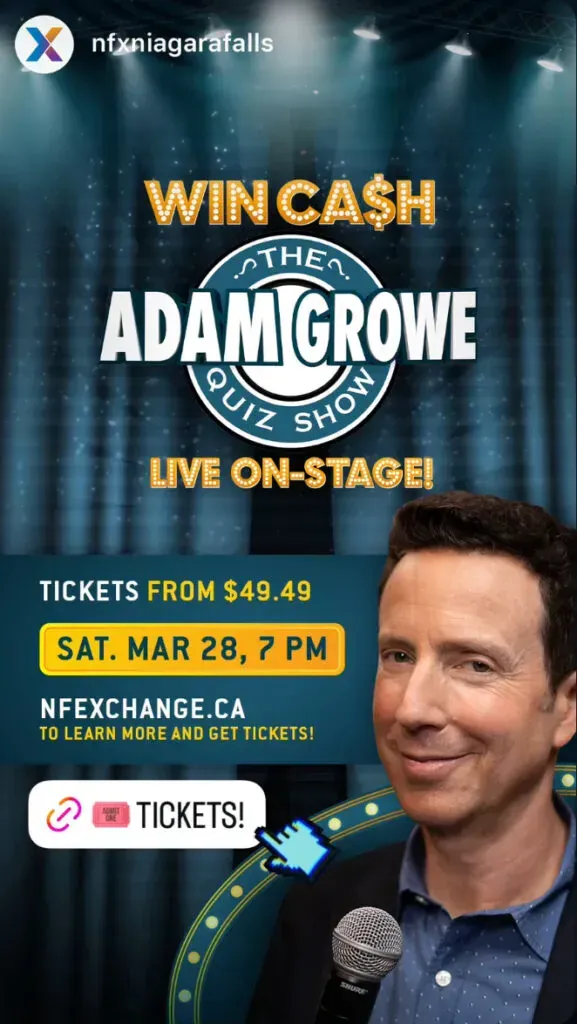 Adam Growe Quiz Show, Niagara Falls, ON