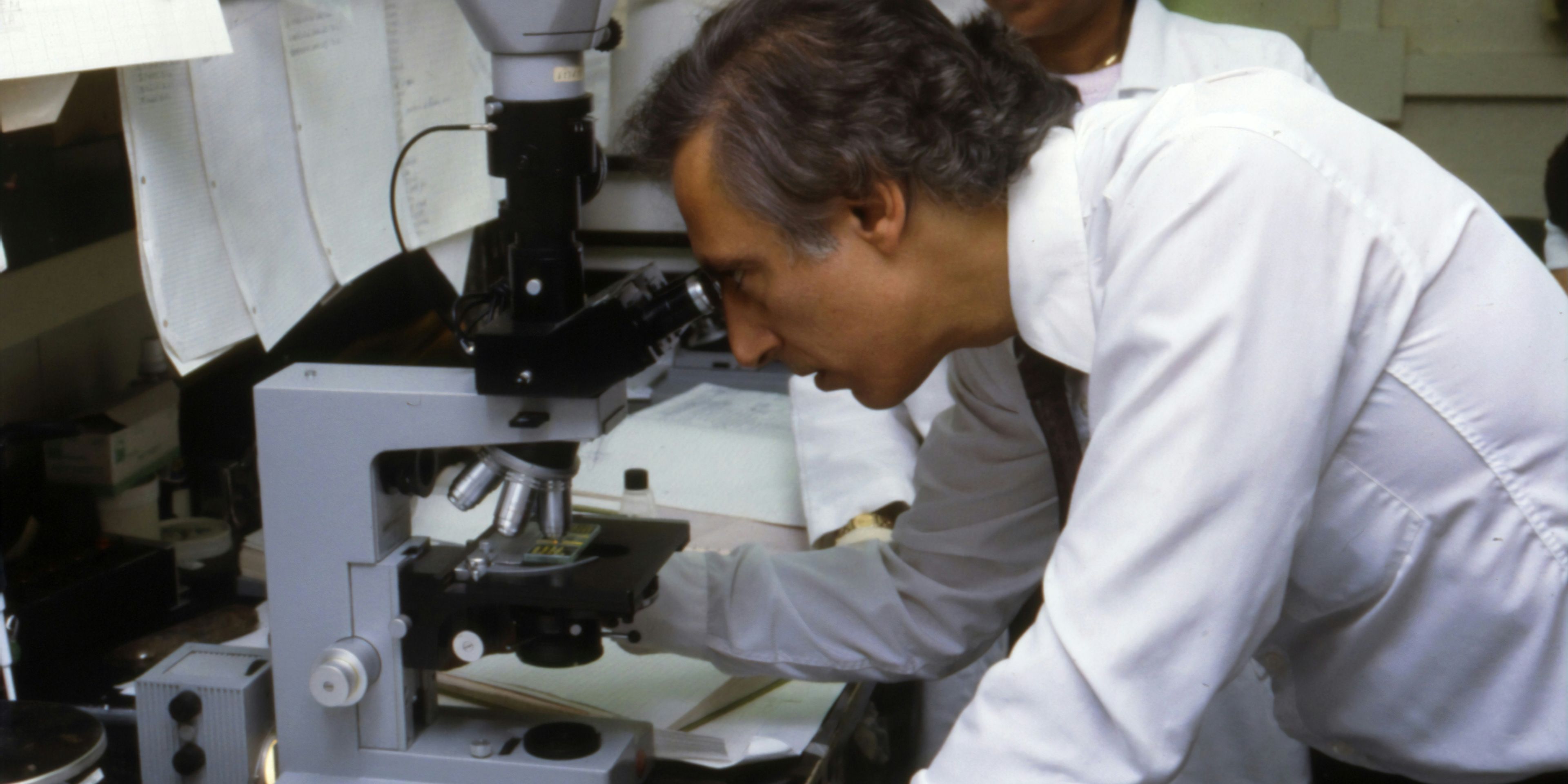 Robert Charles Gallo, former Biomedical Researcher. He is best known for his work with the Human Immunodeficiency Virus (HIV), the infectious agent responsible for the Acquired Immune Deficiency Syndrome (AIDS). He was the former Chief of Laboratory of Tumor Cell Biology at the National Institutes of Health. 1980