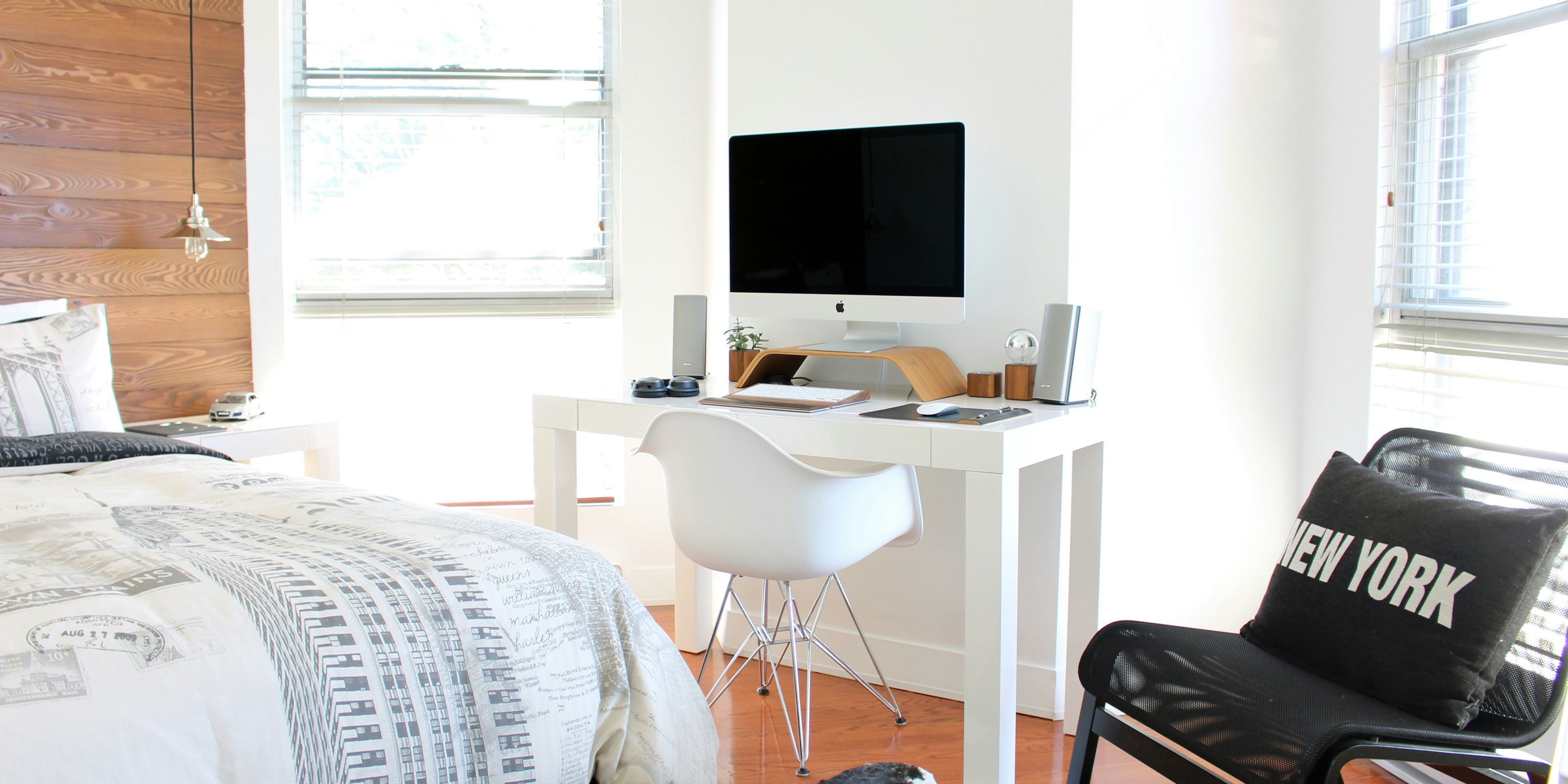 NY loft bedroom