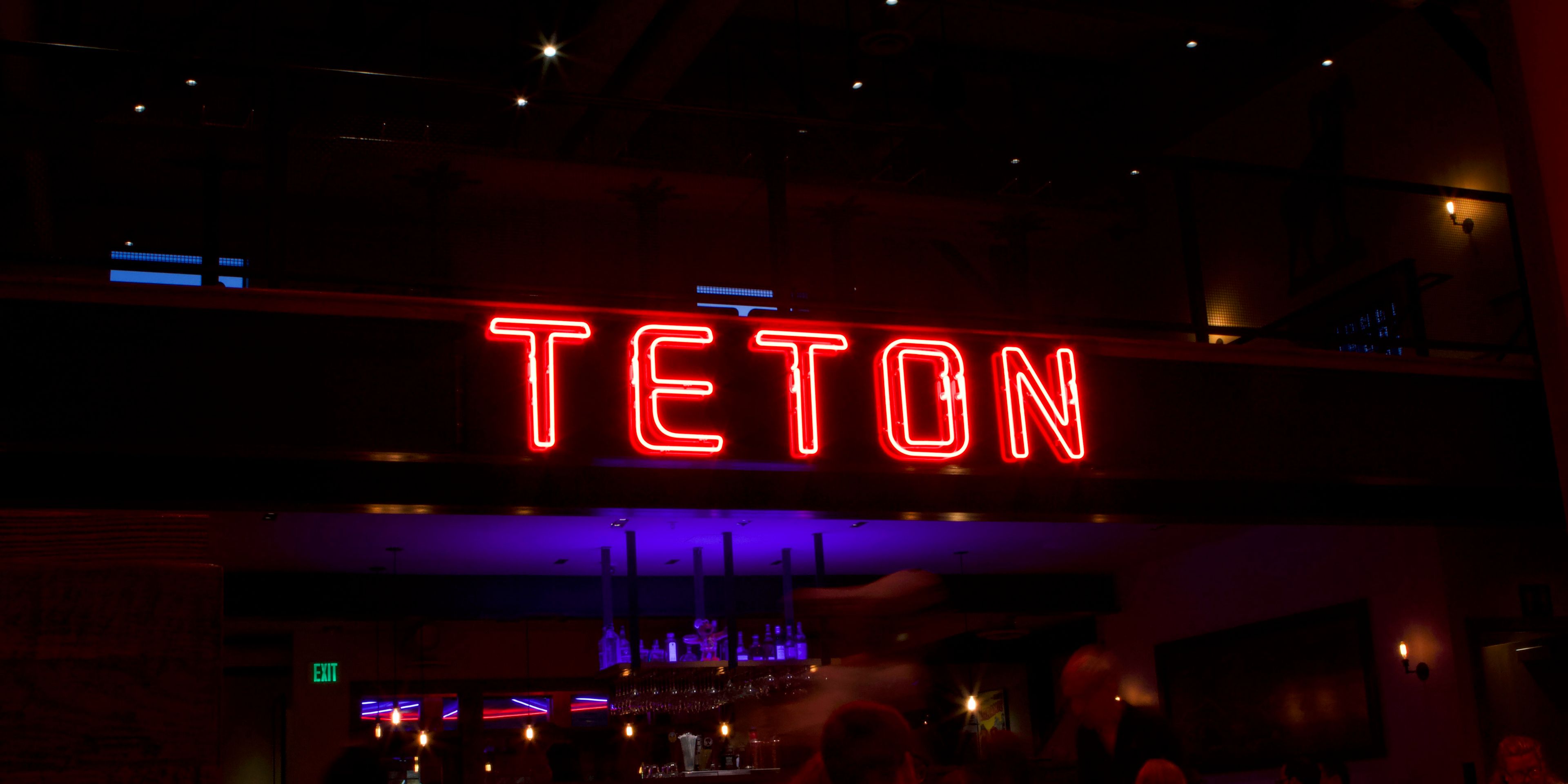 Teton sign inside the Hand Fire Pizza restaurant in Jackson Hole, Wyoming, in May, 2024.