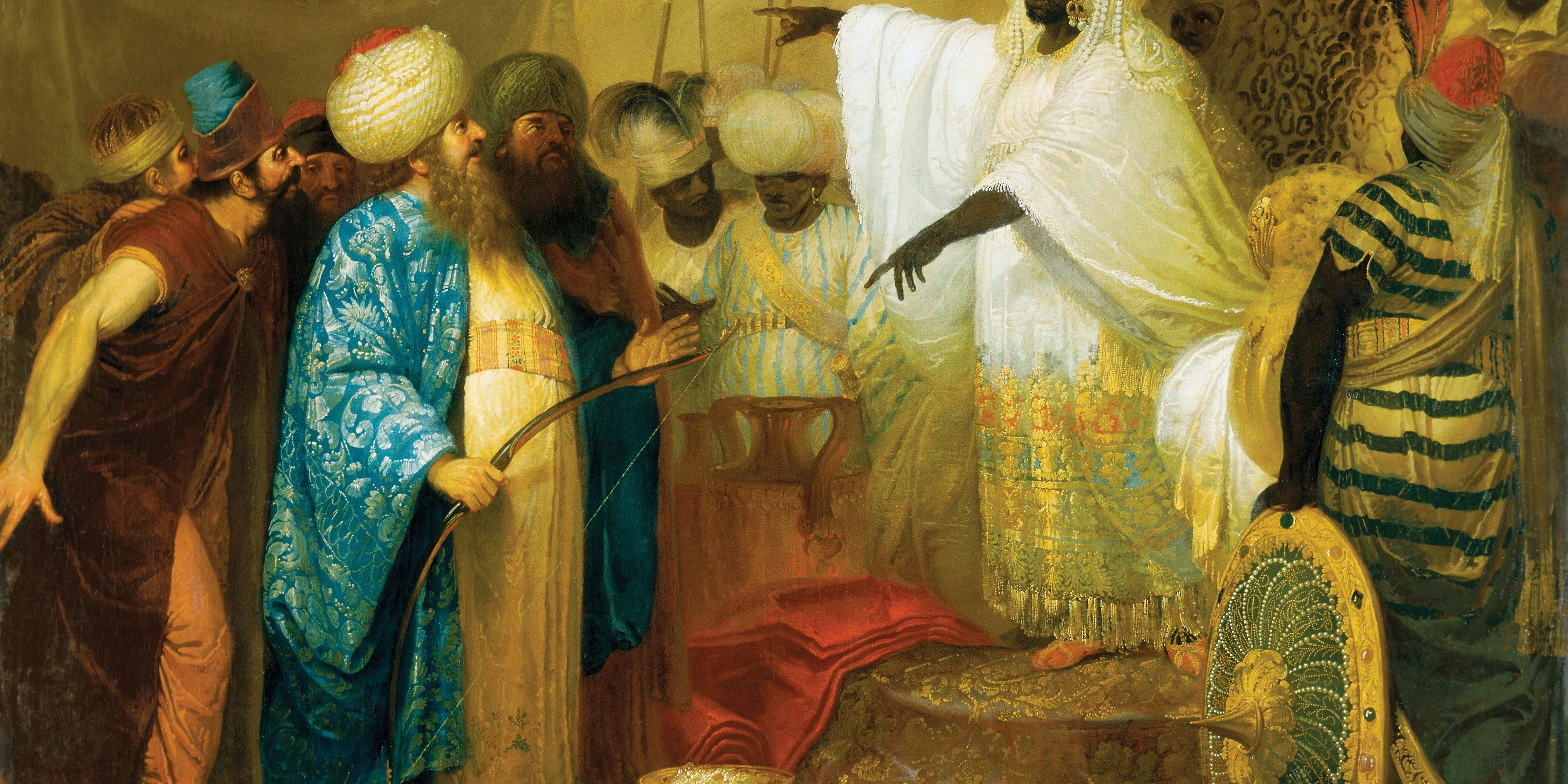 Persian Envoys before the King of Ethiopia by Franciszek Smuglewicz . Provided by Lithuanian Art Museum. PD for Public Domain Mark
