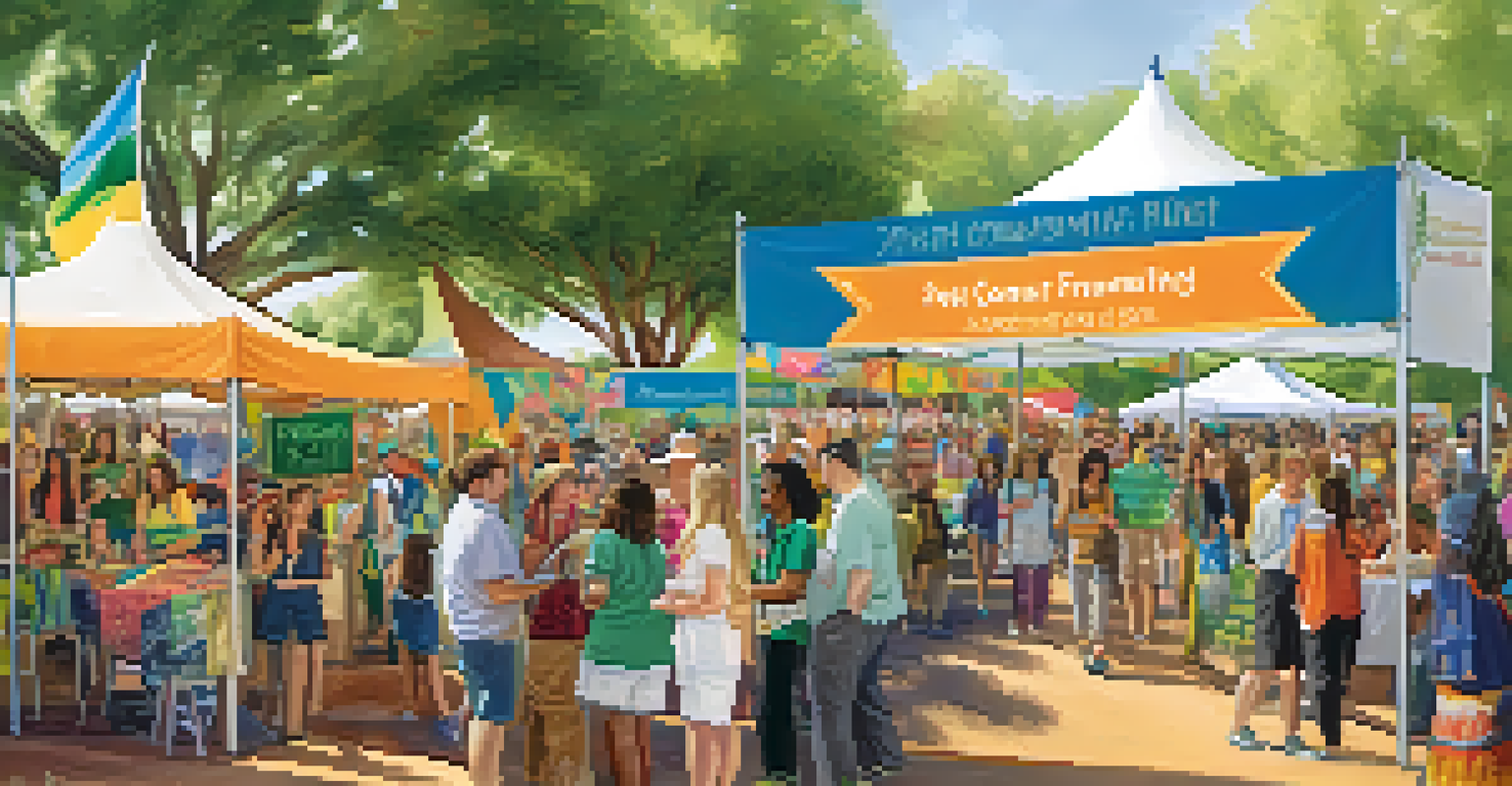 A festival in Phoenix celebrating environmental achievements, with booths, activities, and residents engaging in sustainability.