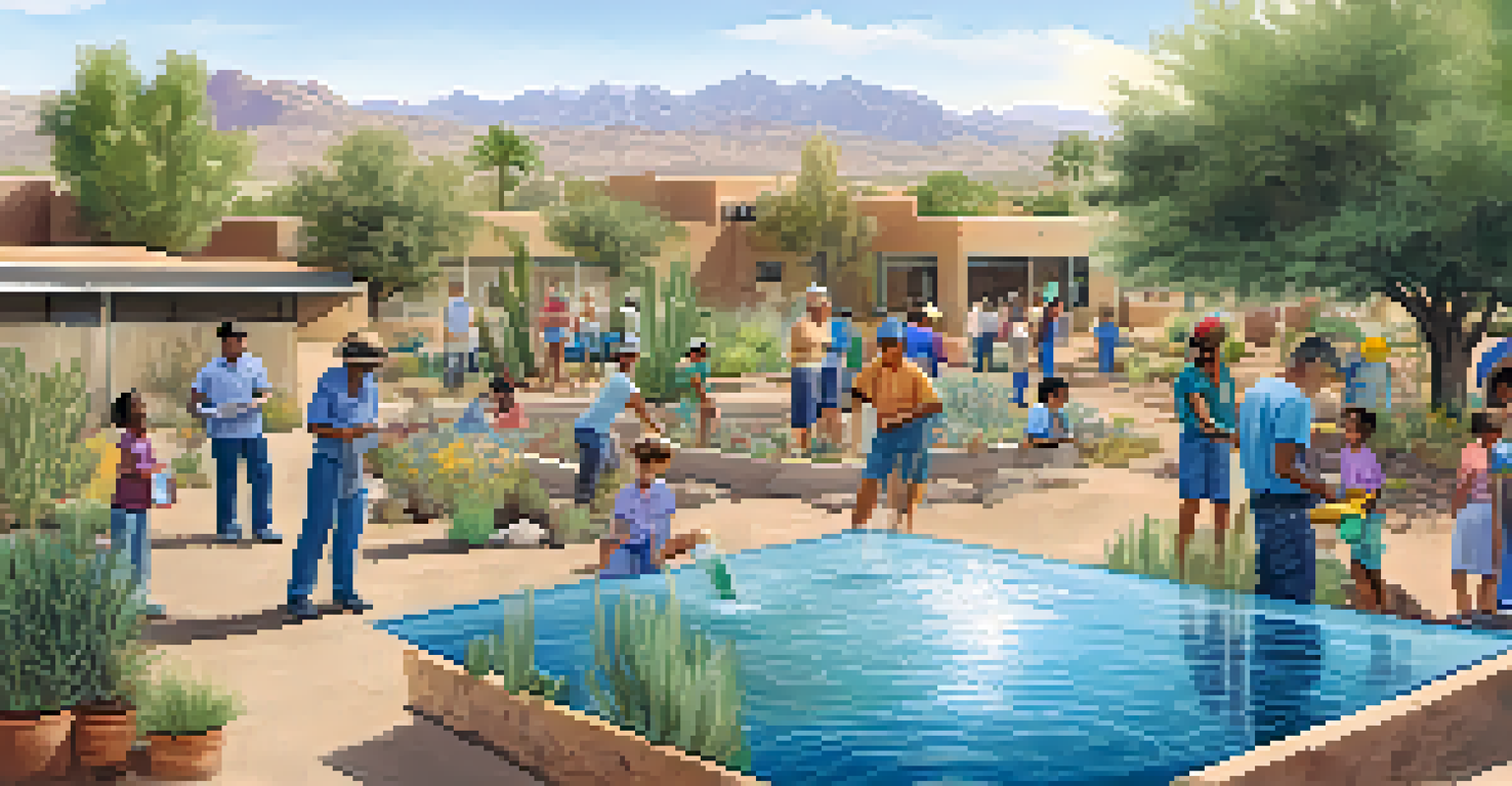 Residents participating in a community workshop focused on water conservation in Phoenix.