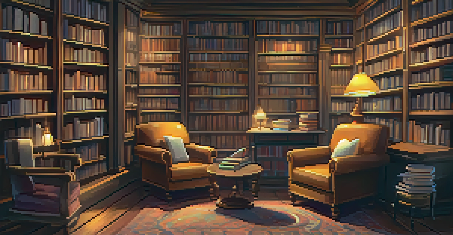A warm and inviting bookstore interior with shelves of books, a reading nook, and an author signing books for fans.