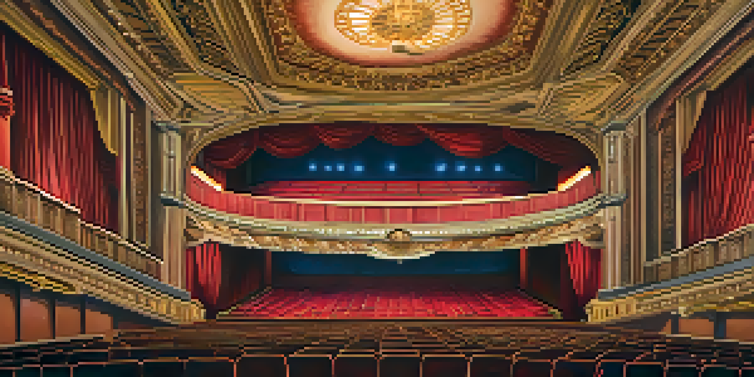 The ornate interior of the Orpheum Theatre in Phoenix, featuring intricate architecture and warm lighting.