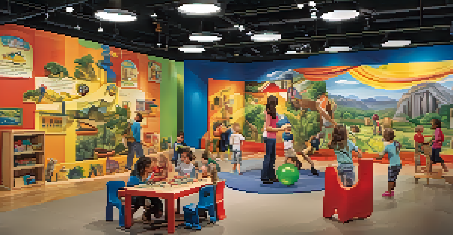 Children playing and exploring interactive exhibits at the Children's Museum of Phoenix.