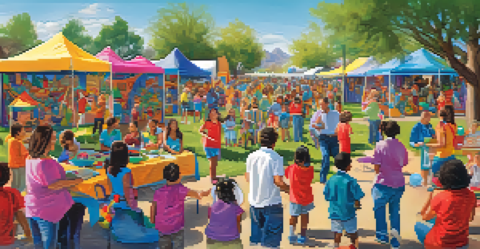 A community event in Phoenix focused on early childhood education with families participating in activities.