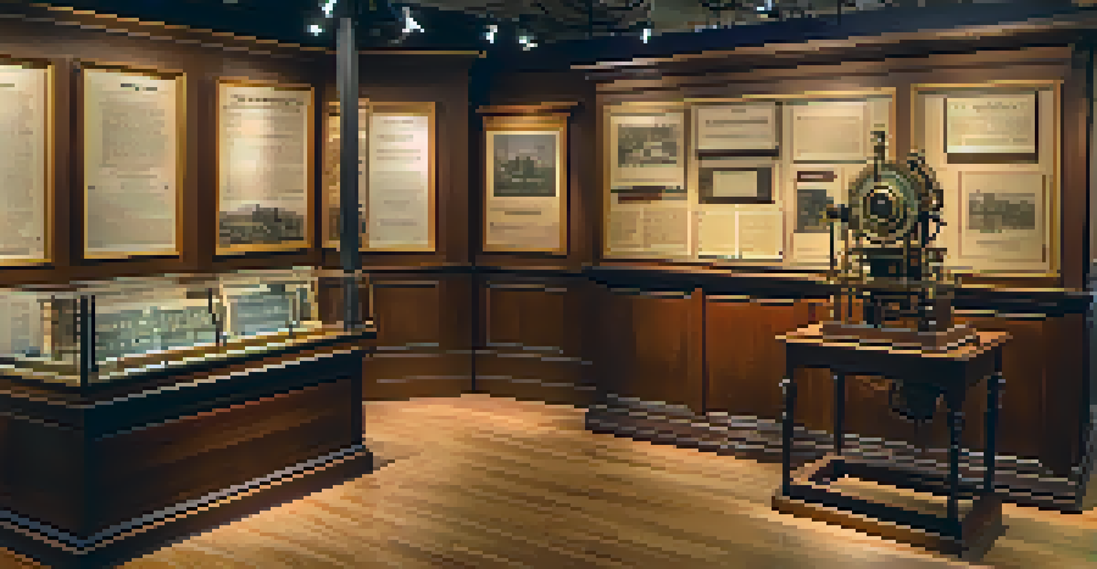 Interior view of the Wells Fargo History Museum featuring a restored telegraph display with visitors interacting.