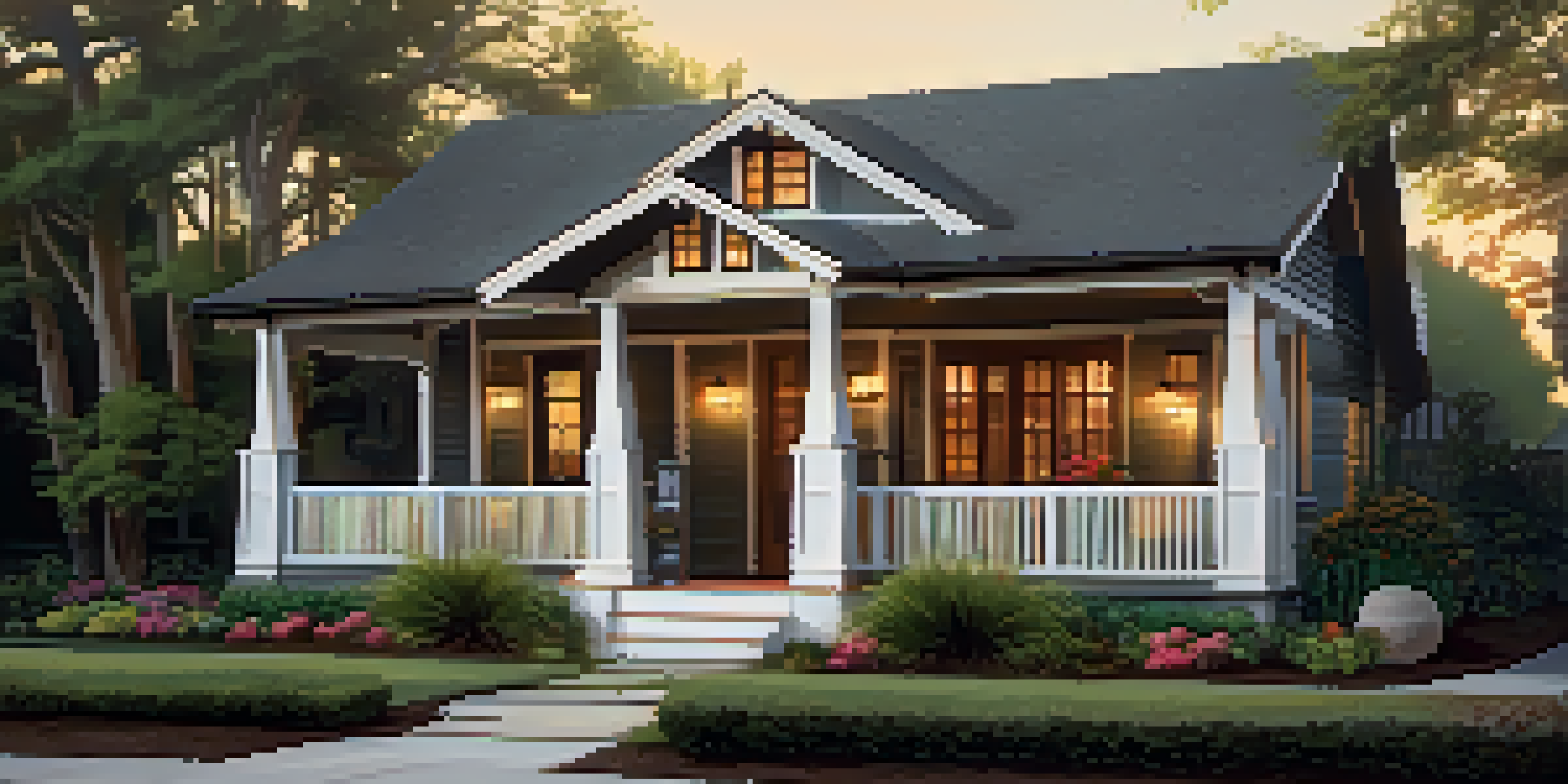 A Craftsman style home with exposed beams and a large porch in the F.Q. Story District of Phoenix.