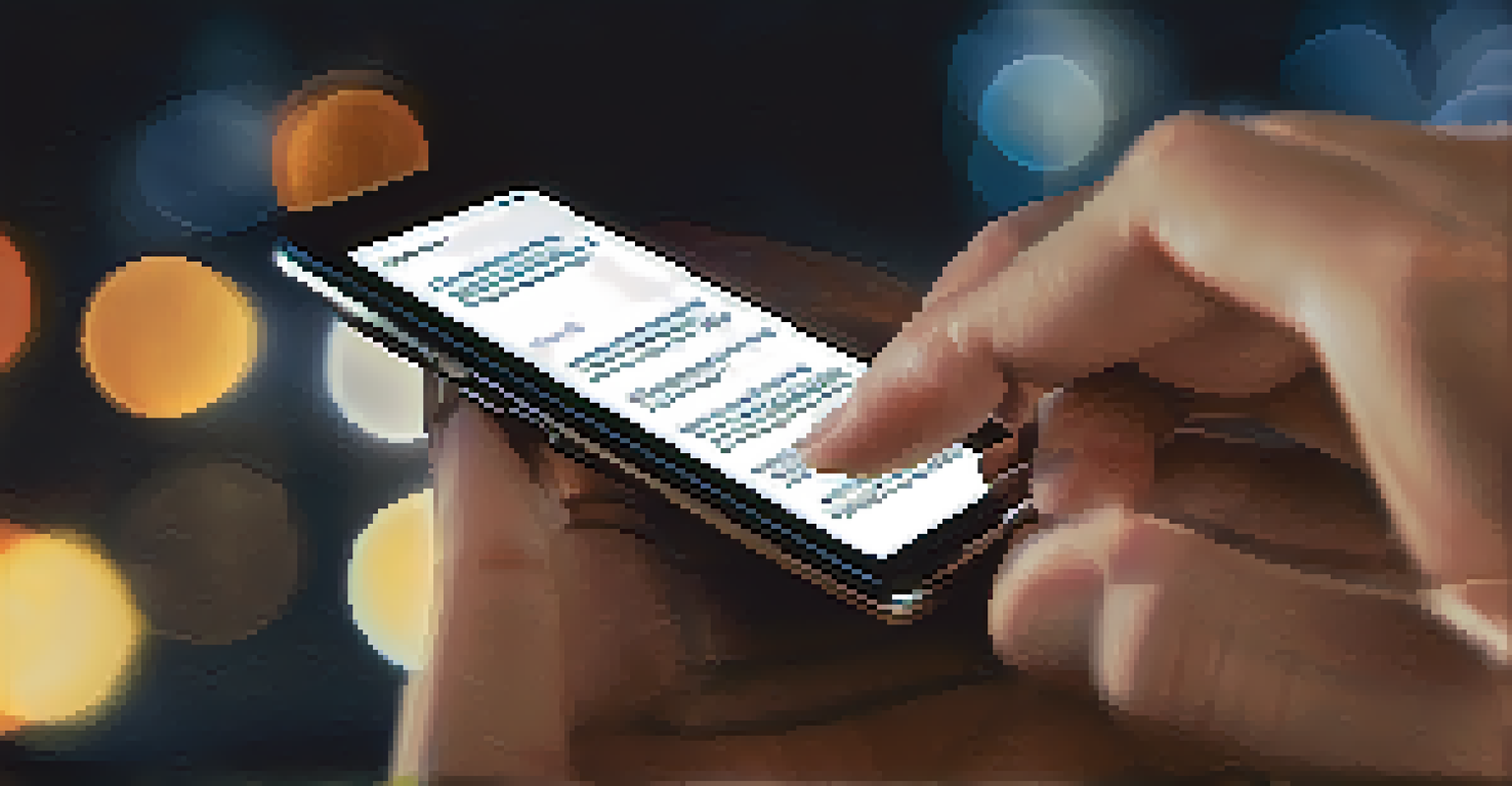 A close-up of hands holding a smartphone with a text conversation, representing the accessibility of the Crisis Text Line for mental health support.