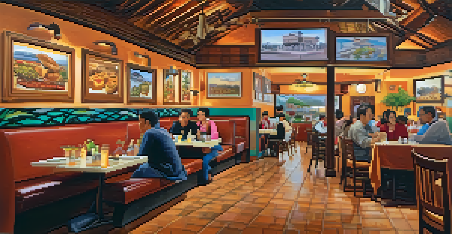 Interior of an immigrant-owned restaurant in Phoenix with diverse dishes and warm lighting.