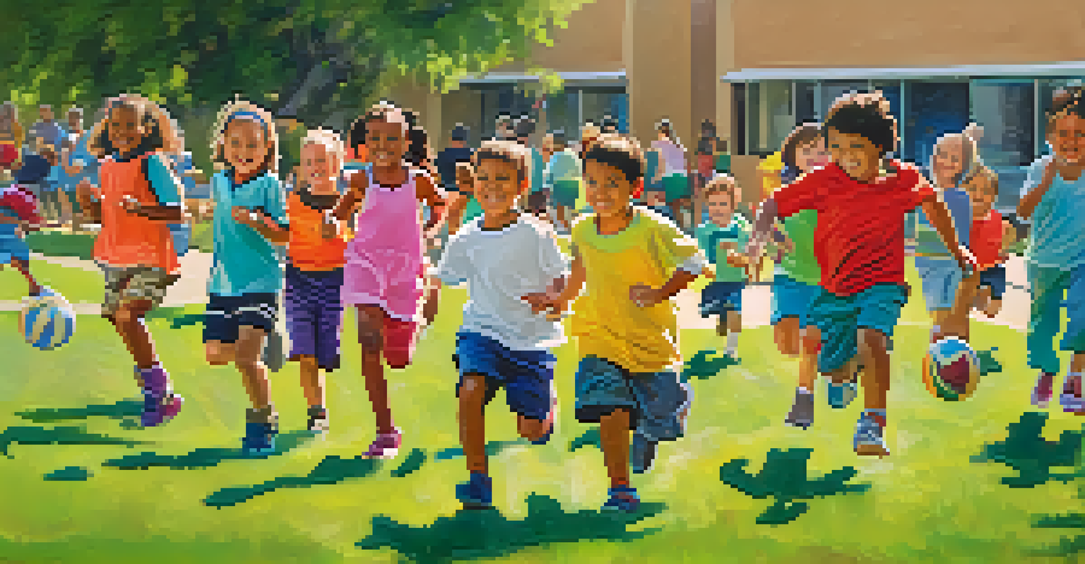 Children participating in sports and art activities at a community center, showcasing energy and creativity.