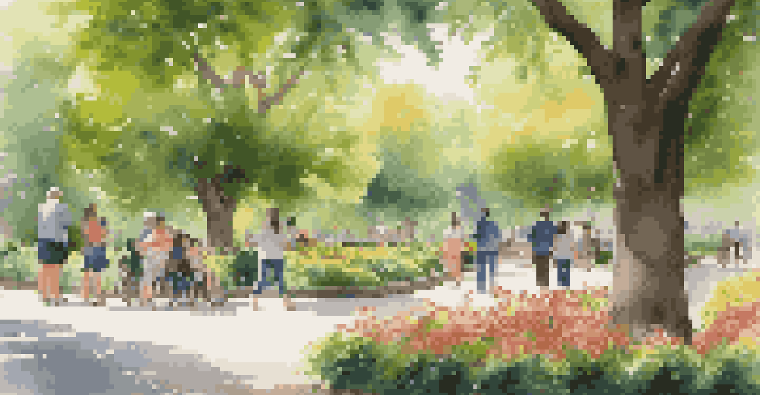 A calm park scene with families and a hidden facial recognition camera, illustrating the theme of safety versus privacy.