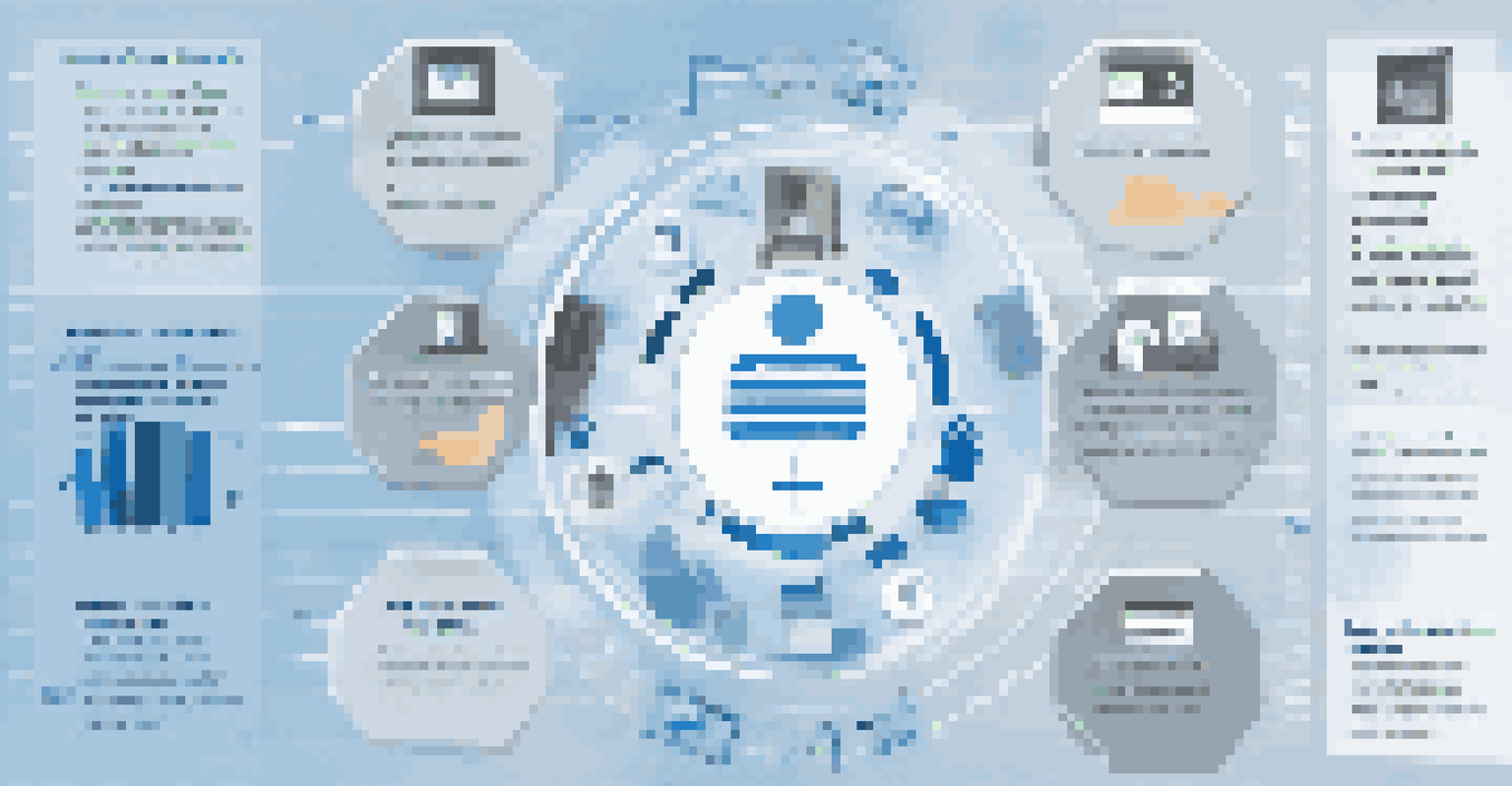 An infographic showing best practices for data integrity and privacy with various icons and a professional background.