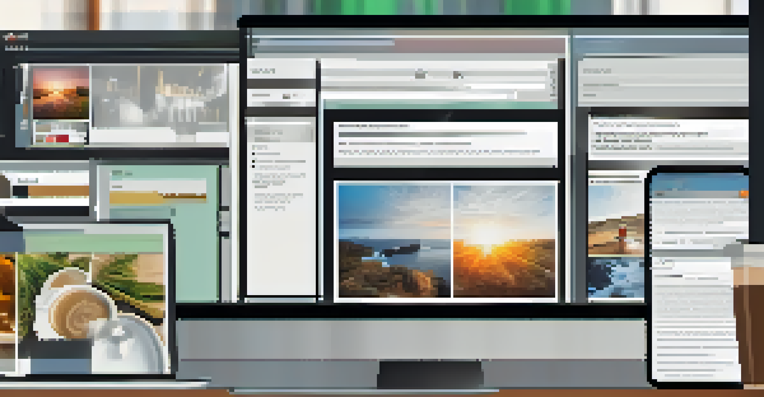 Close-up of a computer screen showing a Digital Asset Management interface with digital asset thumbnails.