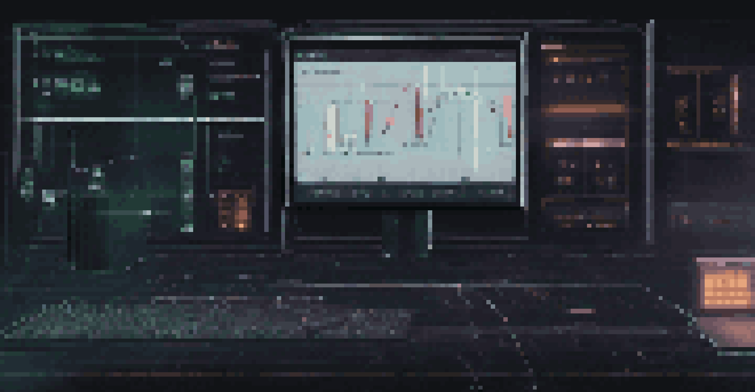 A close-up view of a computer screen showing a circuit breaker interface for microservices management in a dimly lit room.