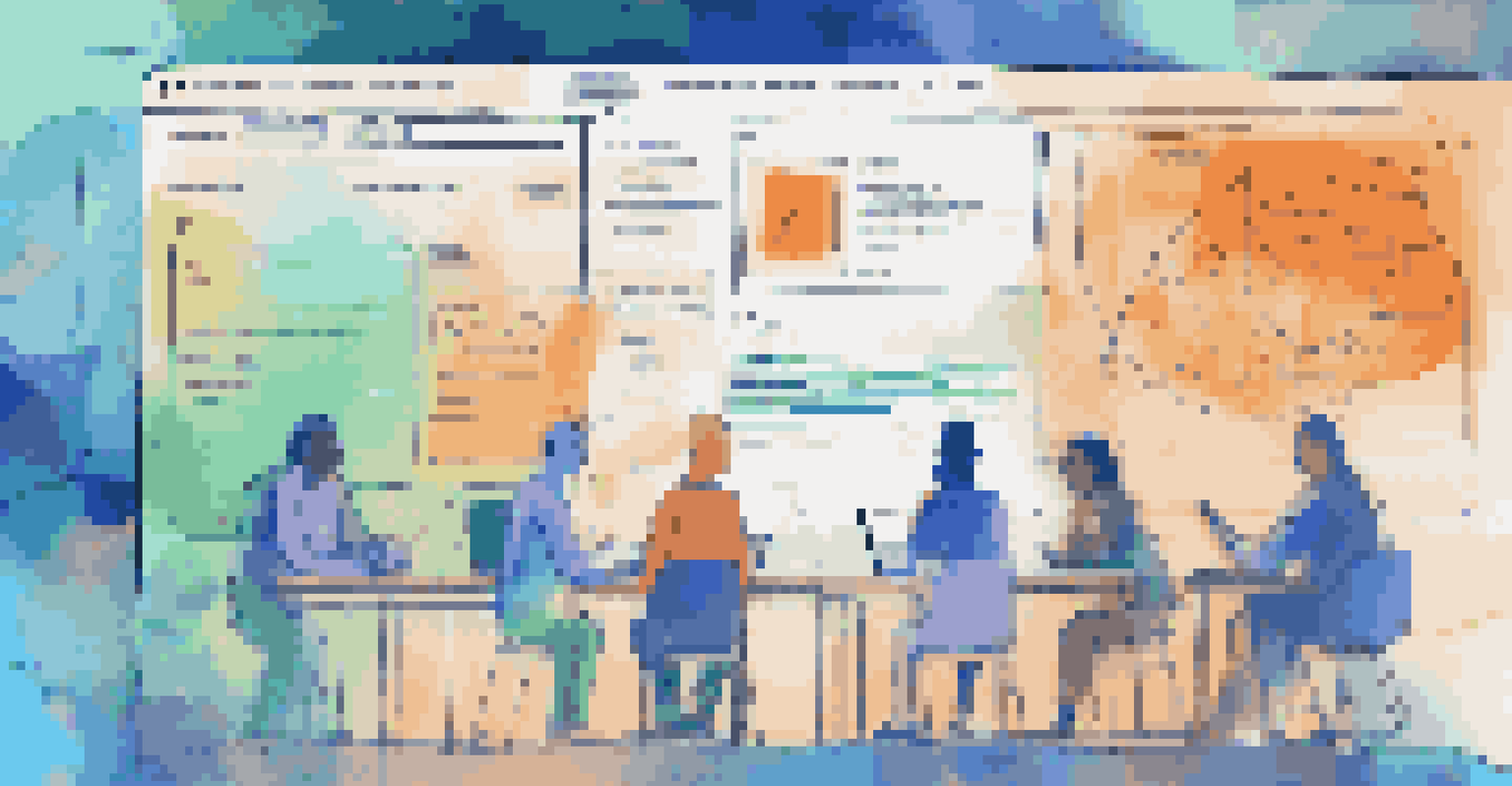 A vibrant online community forum showcasing diverse members collaborating and sharing ideas in a digital environment.