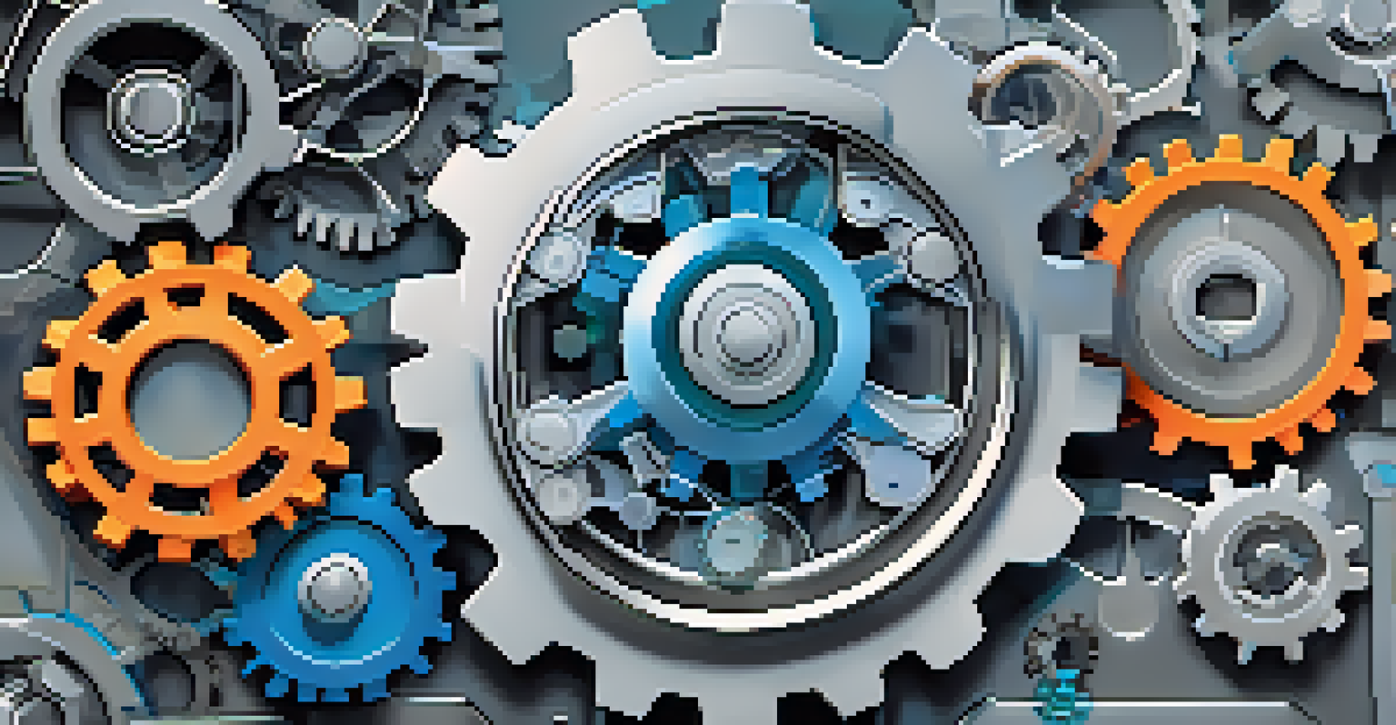 An illustration of interconnected gears representing different components of IT Service Management.