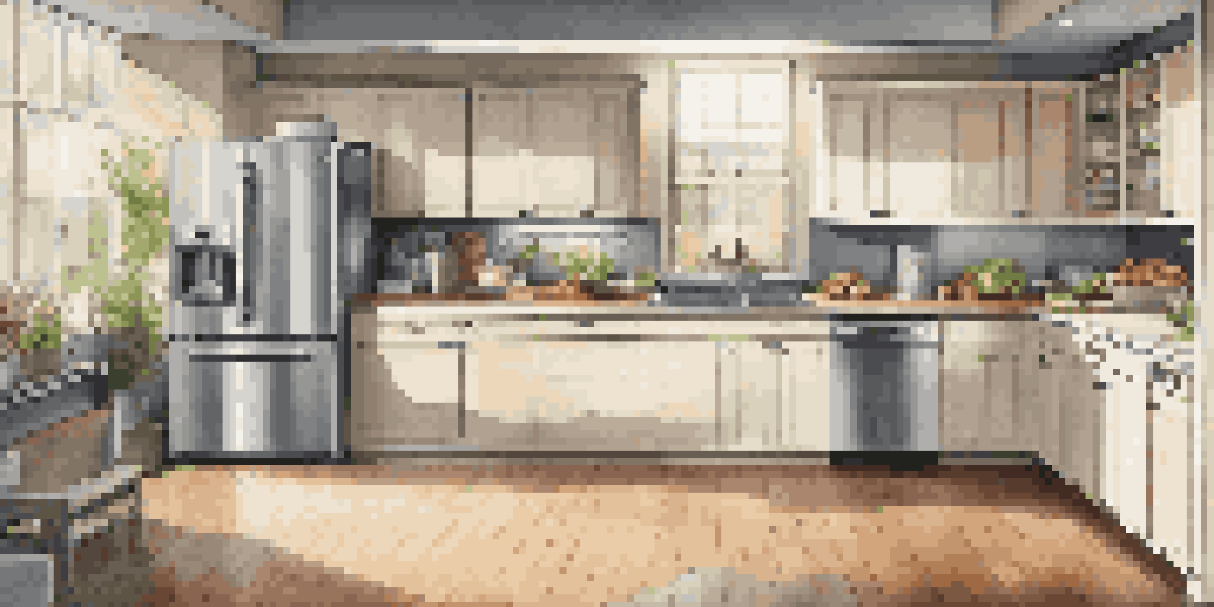 A modern kitchen featuring energy-efficient appliances and under-cabinet lighting.