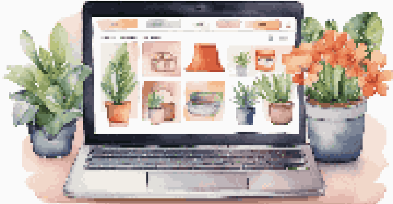 A laptop displaying a modern e-commerce website interface with personalized product recommendations.