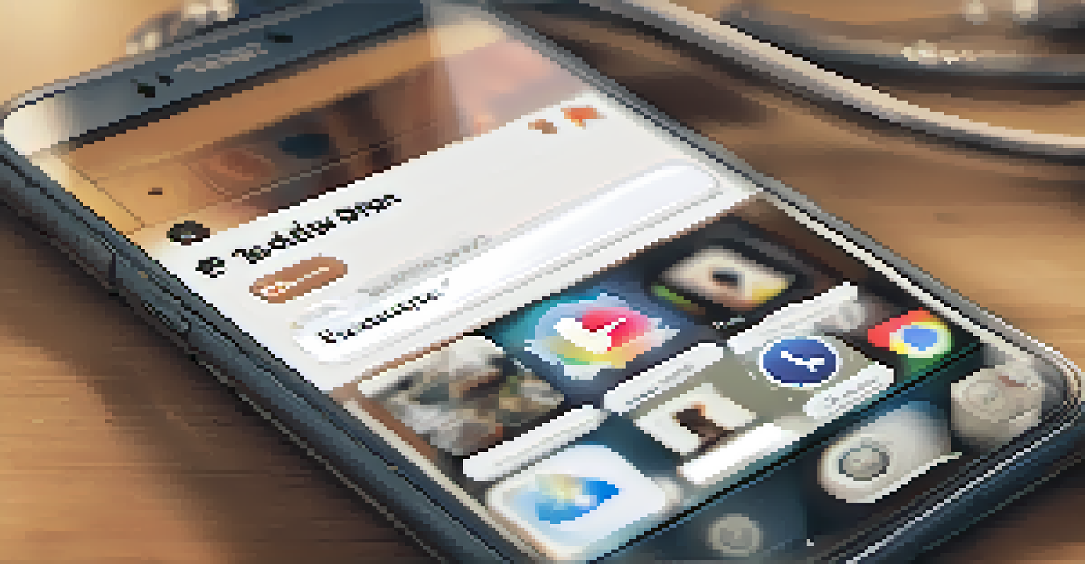 A close-up of a smartphone showing social media posts with highlighted comments under a magnifying glass.