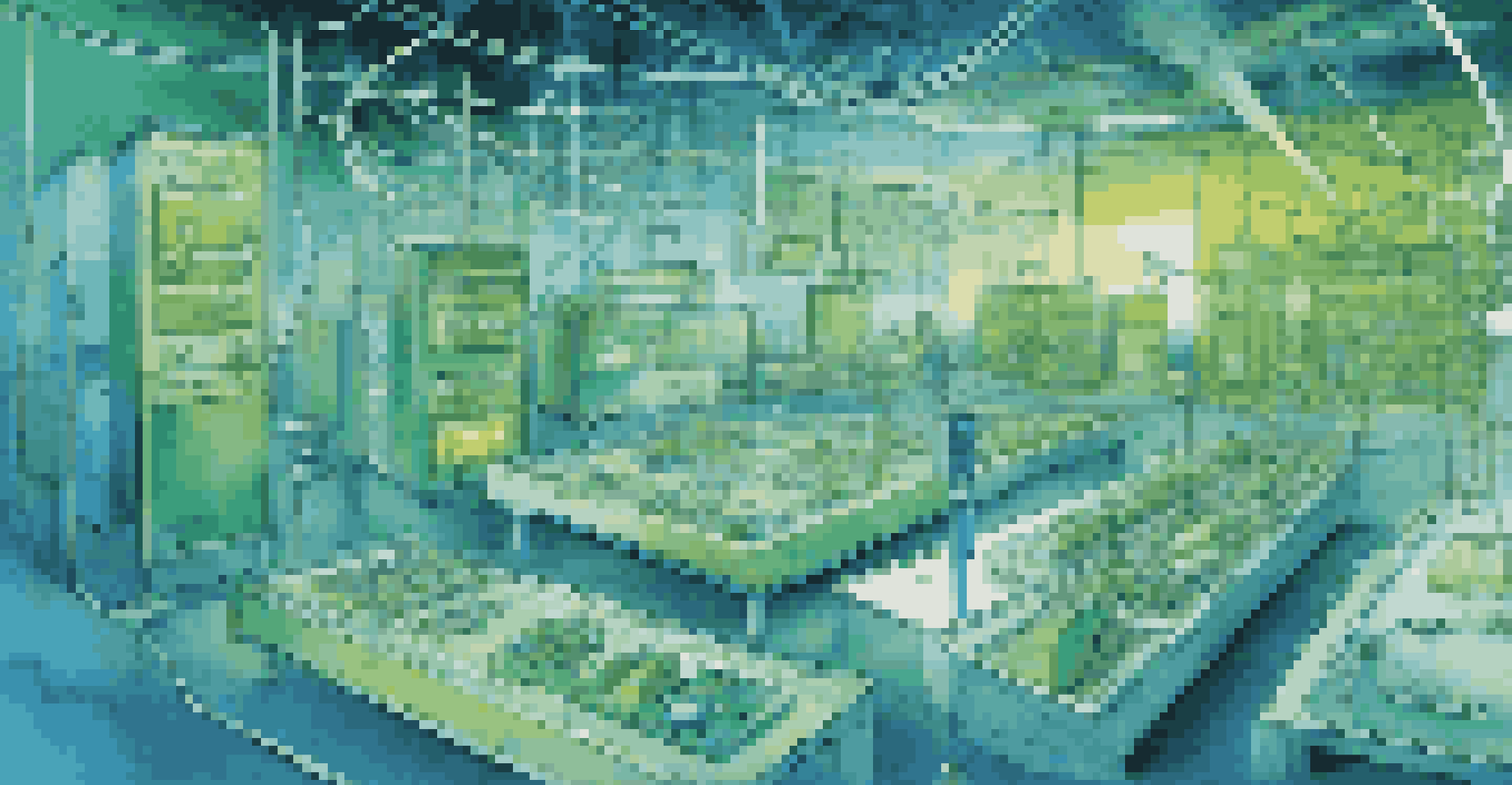 An artistic depiction of Zigbee protocol with devices and energy-efficient themes.