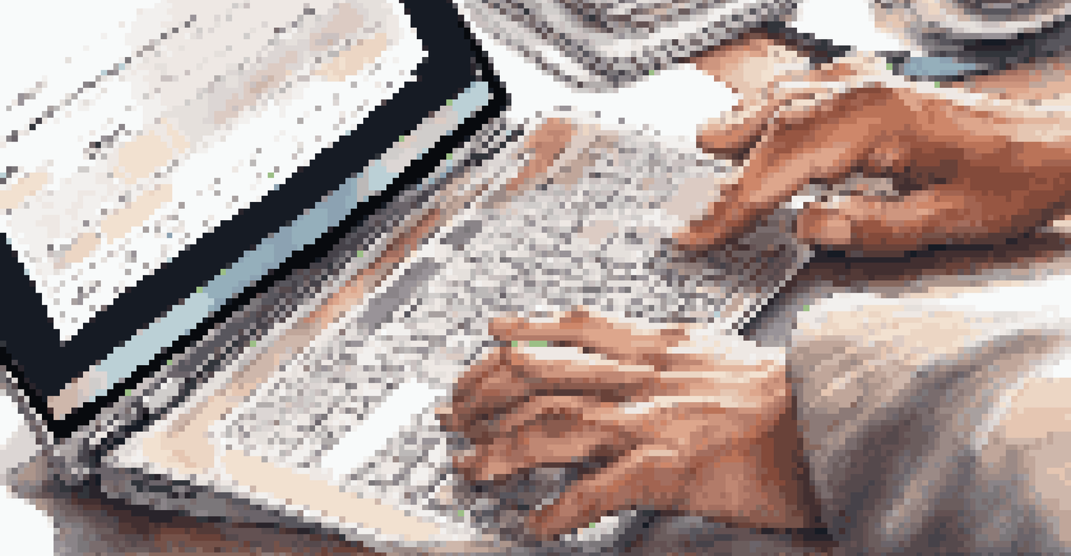 Close-up of hands typing on a laptop keyboard with a blurred background of a well-organized desk.