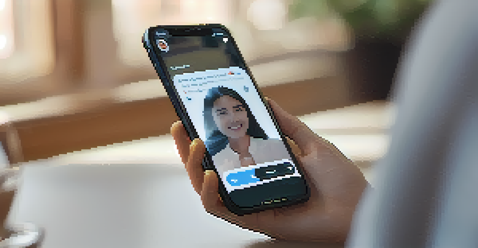 A close-up of a person using a smartphone to chat with a chatbot.
