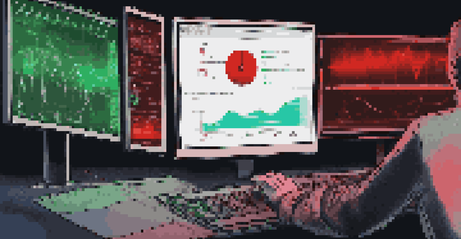 A computer screen showing real-time cybersecurity monitoring software with alerts and graphs.