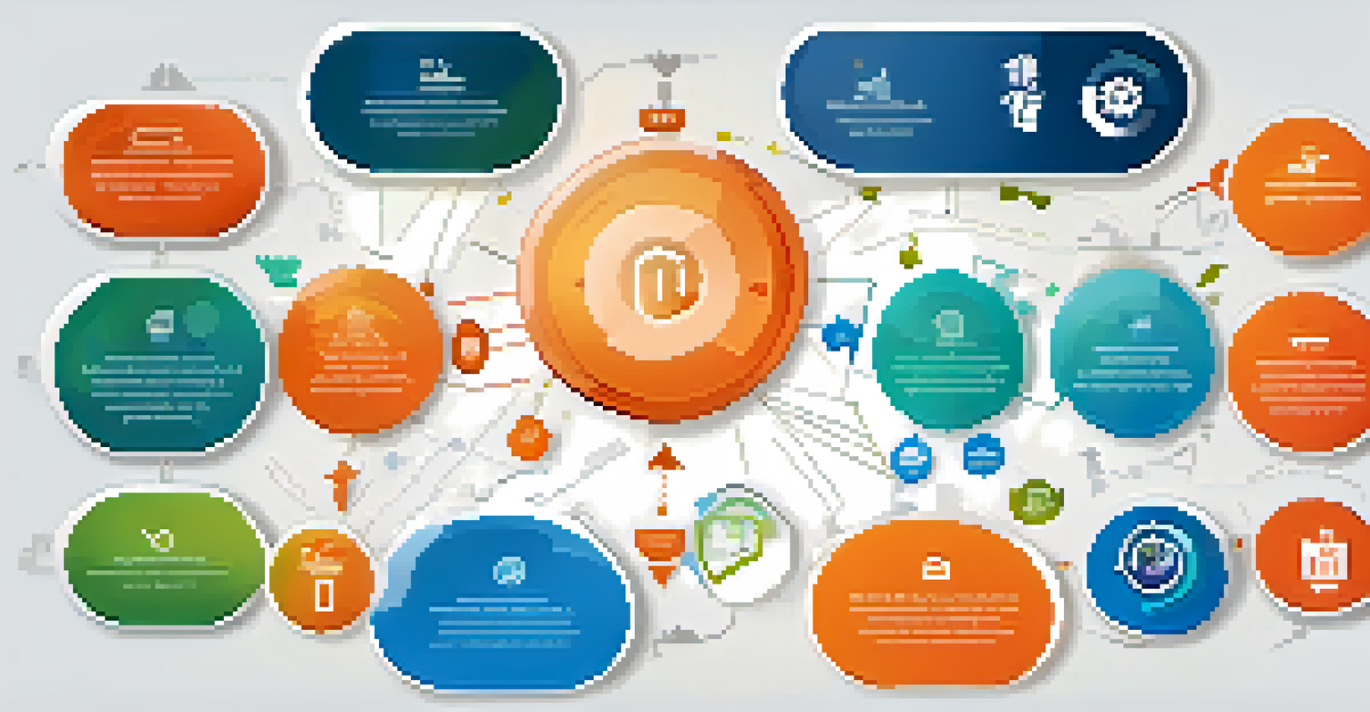 An infographic showing the stages of effective change management with colorful icons and labels.