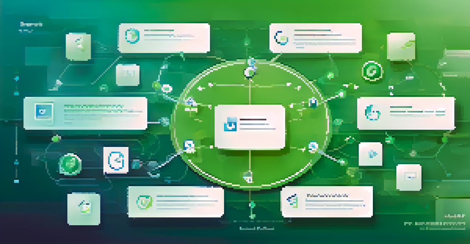 An abstract flowchart symbolizing Agile methodology in mobile app development, with icons for sprints and user feedback against a gradient background.