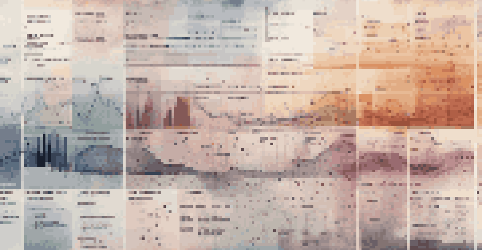 An abstract collage of unstructured data types including images, text, and audio waves on a gradient background.