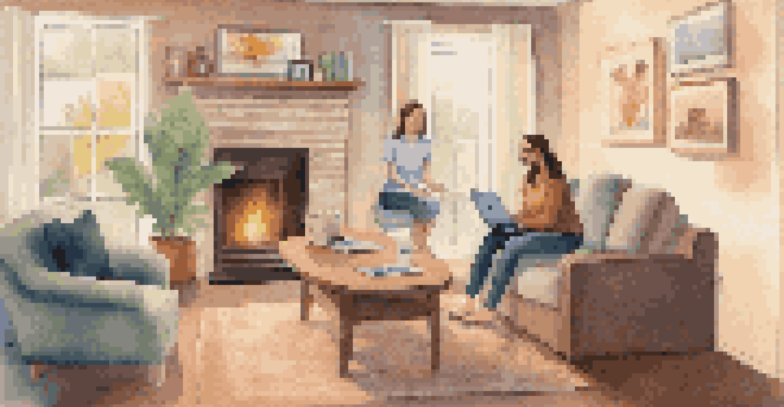 A patient in a cozy living room having a telemedicine consultation with a doctor via a laptop.