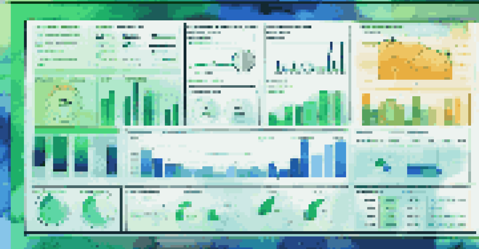 An abstract representation of data analytics in inventory management with a futuristic dashboard of graphs and charts.