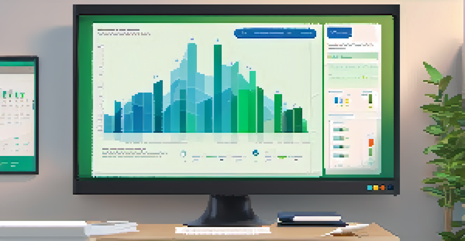 A digital screen displaying an AI educational interface with graphs and personalized feedback, set in a warm and inviting learning space.