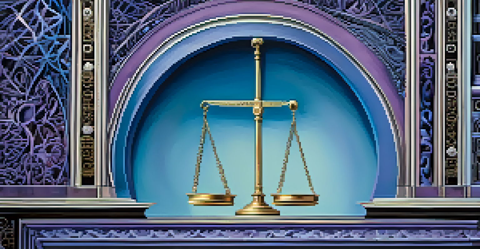 An abstract scale balancing 'Trust' and 'Surveillance' against a gradient background, symbolizing workplace ethics.