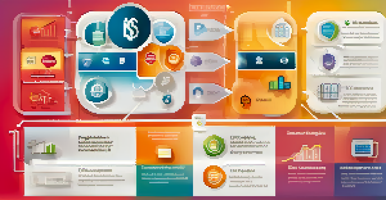 Infographic illustrating the benefits of integrated payment solutions with colorful icons and clear labels.
