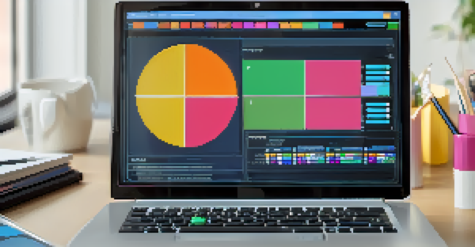 A close-up of a computer screen showing a data classification interface with colorful categories and labels.