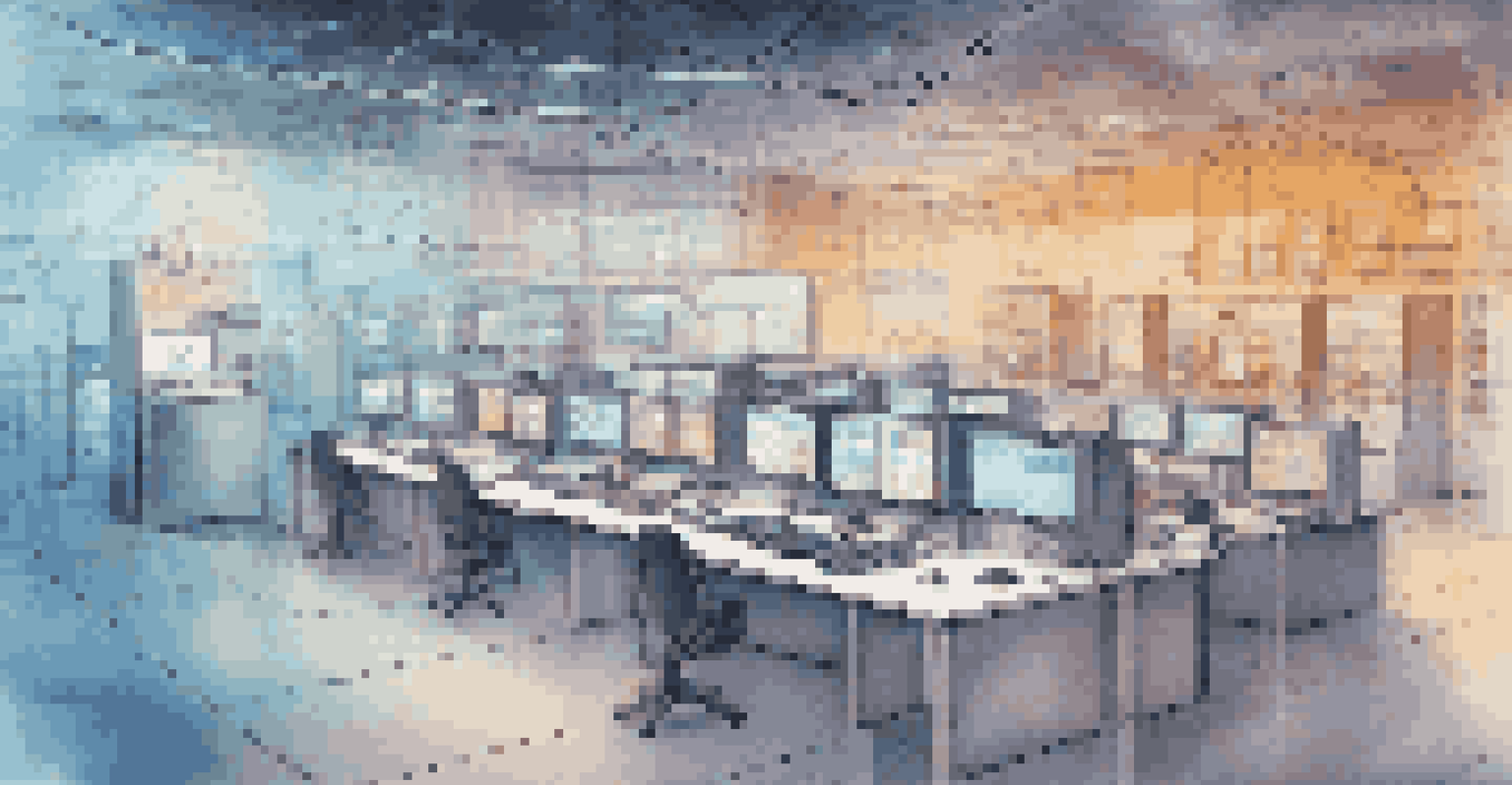 A close-up of smart IoT devices like meters and sensors in a telecommunications environment.